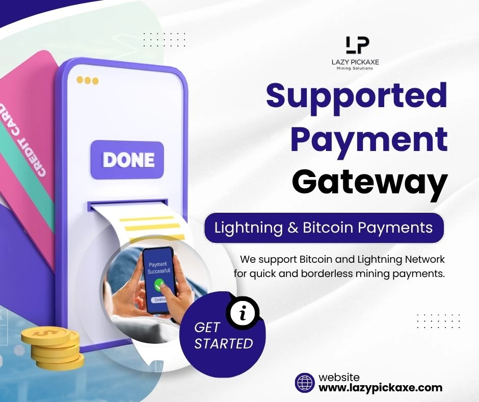 Bitcoin & Lightning Network Payments for Crypto Mining | Lazypickaxe