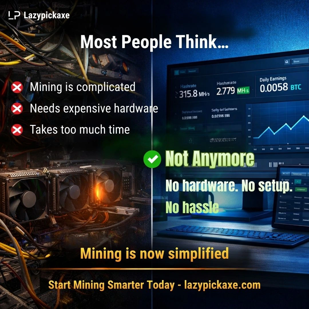 Crypto Mining Simplified: No Hardware, No Setup | LazyPickaxe